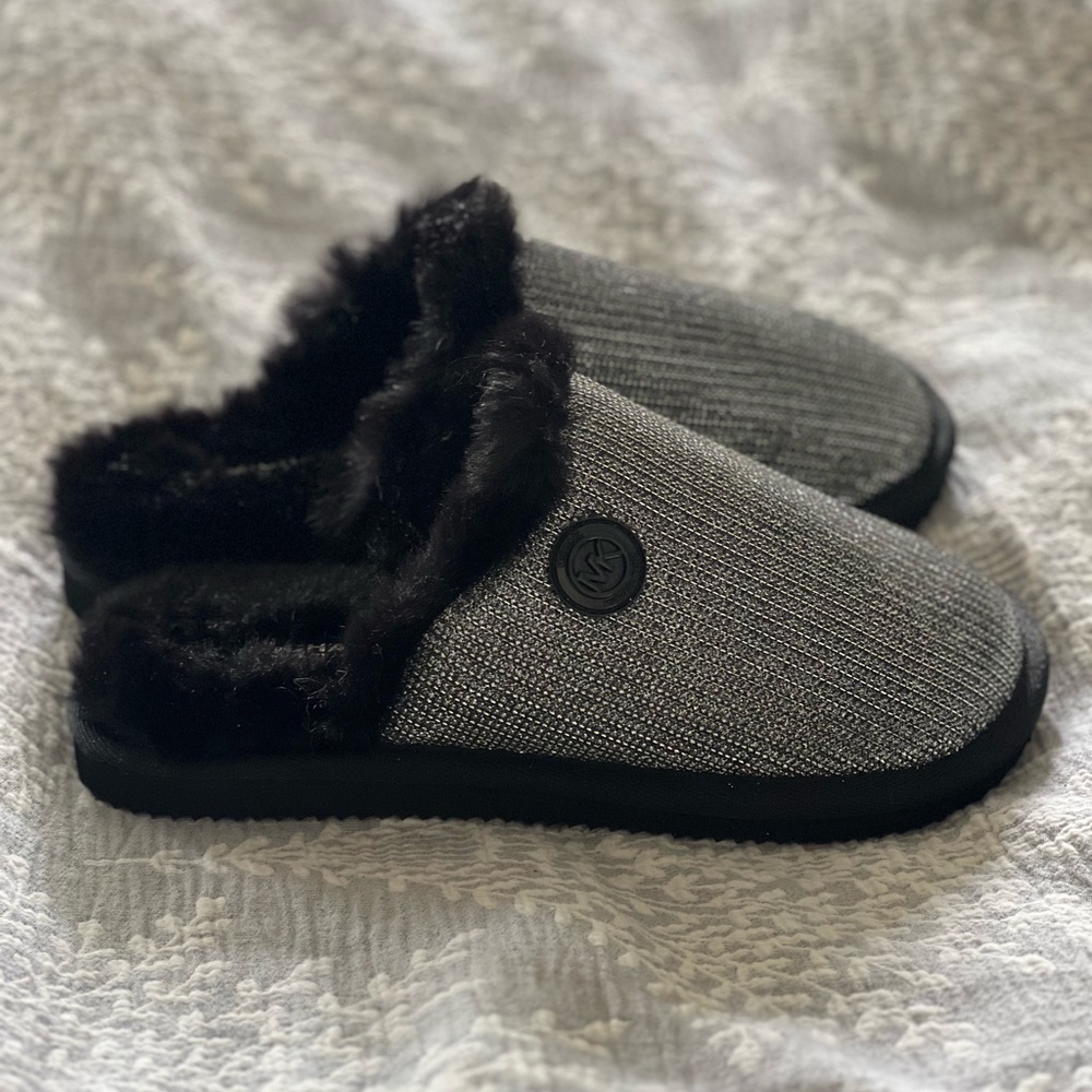 MICHAEL Michael Kors Gray and Black Fur Loafers Brand New!!!